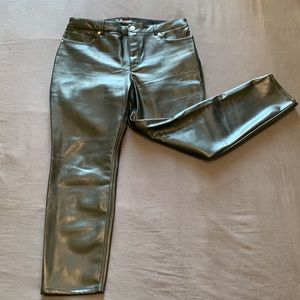 Express/ 12/S/ 12/C, Black, imitation Leather, Stretch Ankle Legging/High Rise.